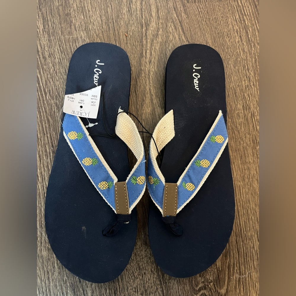 J. Crew flip flops